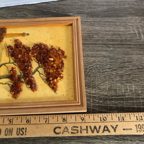 Vtg Baltic Amber Tree Art Framed - Picture 7 of 11